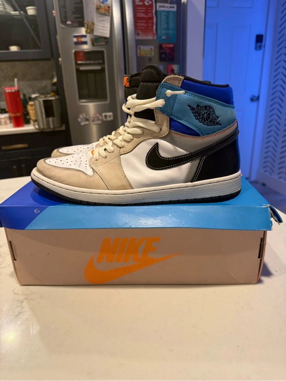 Nike Air Jordan 1 High Prototypes - White / Black / Blue